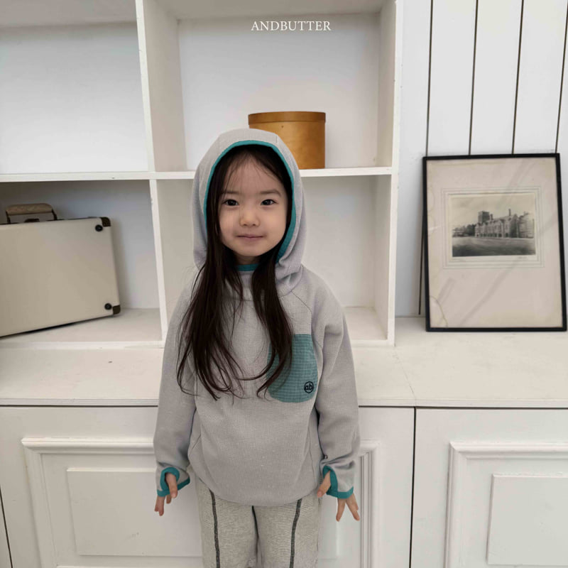 Andbutter - Korean Children Fashion - #childofig - Runner Waffle Hoodie - 6