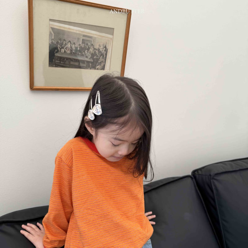 Andbutter - Korean Children Fashion - #childofig - Check Button Hair Pin - 5