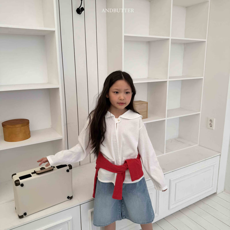 Andbutter - Korean Children Fashion - #childofig - Sailor Striped Blouse - 6