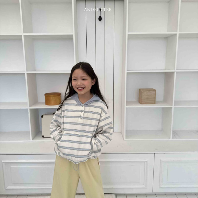 Andbutter - Korean Children Fashion - #childrensboutique - Today Striped Hoodie - 8