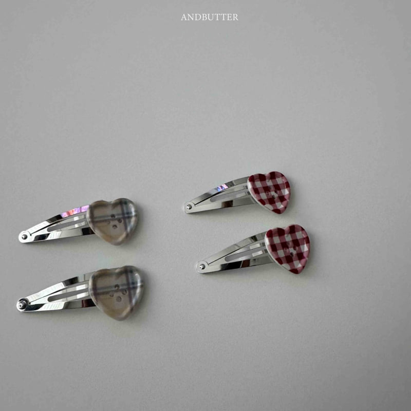Andbutter - Korean Children Fashion - #childrensboutique - Check Button Hair Pin - 6