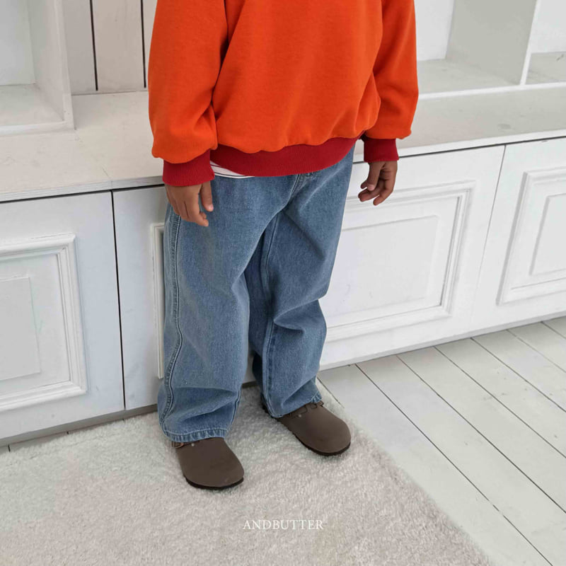 Andbutter - Korean Children Fashion - #childrensboutique - Flap Denim Pants - 5