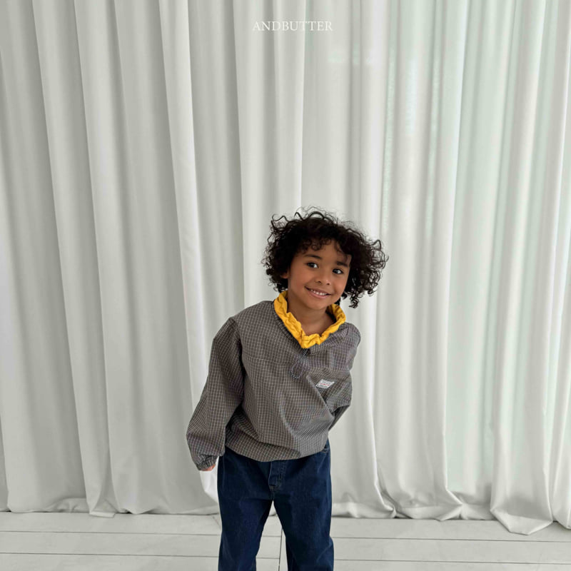 Andbutter - Korean Children Fashion - #childrensboutique - Old Check Anorak - 12