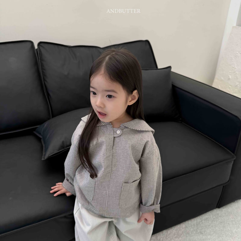 Andbutter - Korean Children Fashion - #childrensboutique - Sailor Striped Blouse - 8