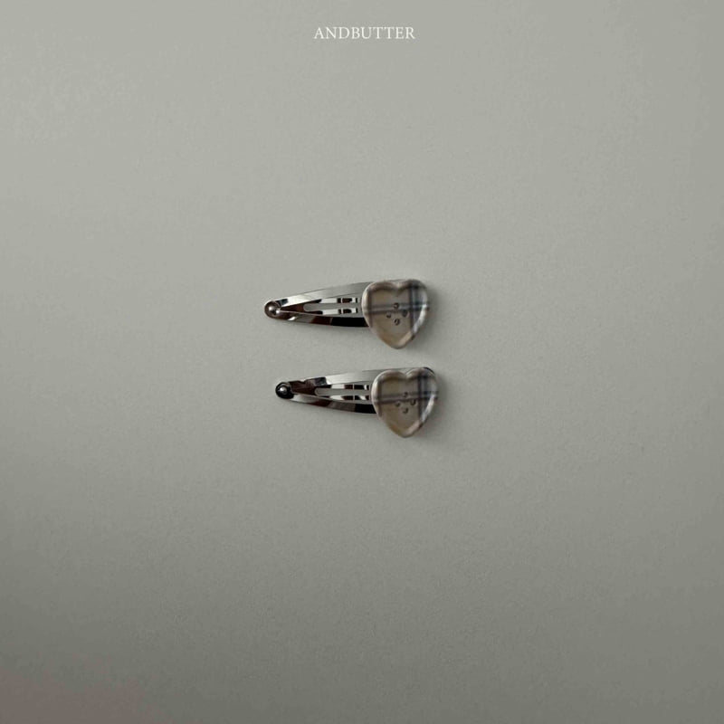 Andbutter - Korean Children Fashion - #discoveringself - Check Button Hair Pin - 8