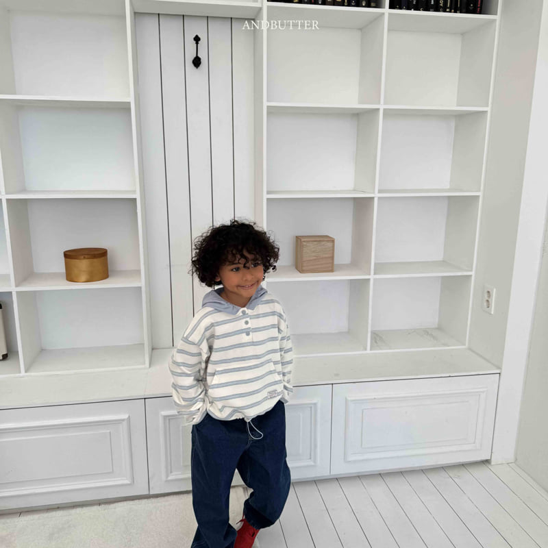 Andbutter - Korean Children Fashion - #discoveringself - Flap Denim Pants - 7