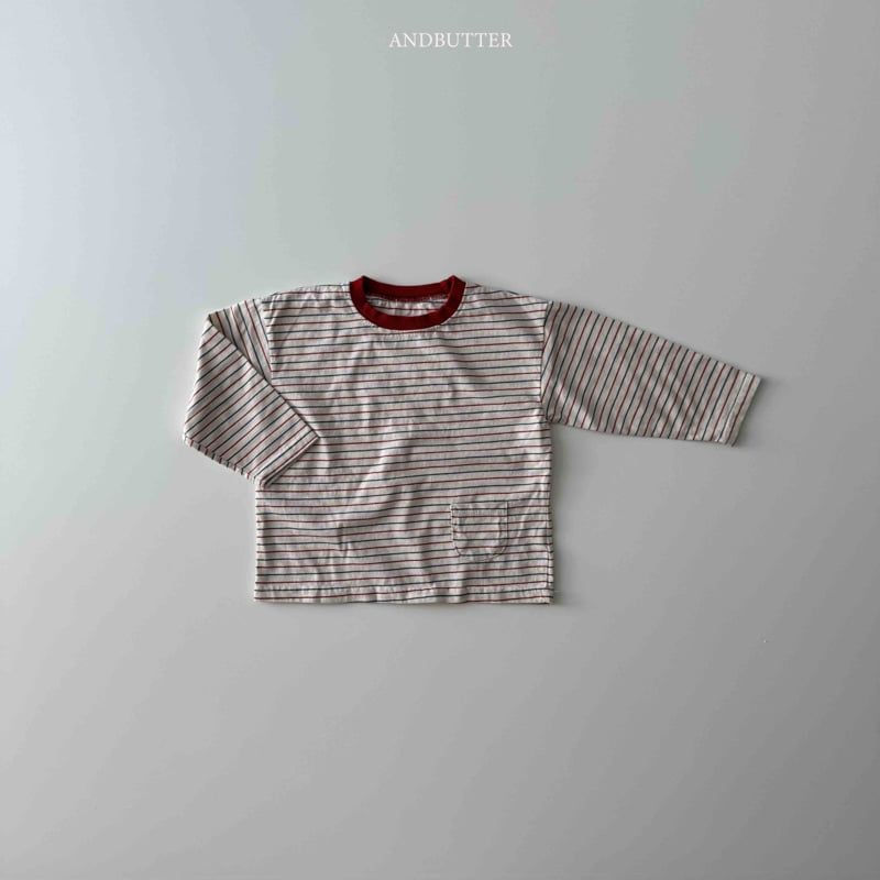 Andbutter - Korean Children Fashion - #fashionkids - Miu Pocket Tee - 5