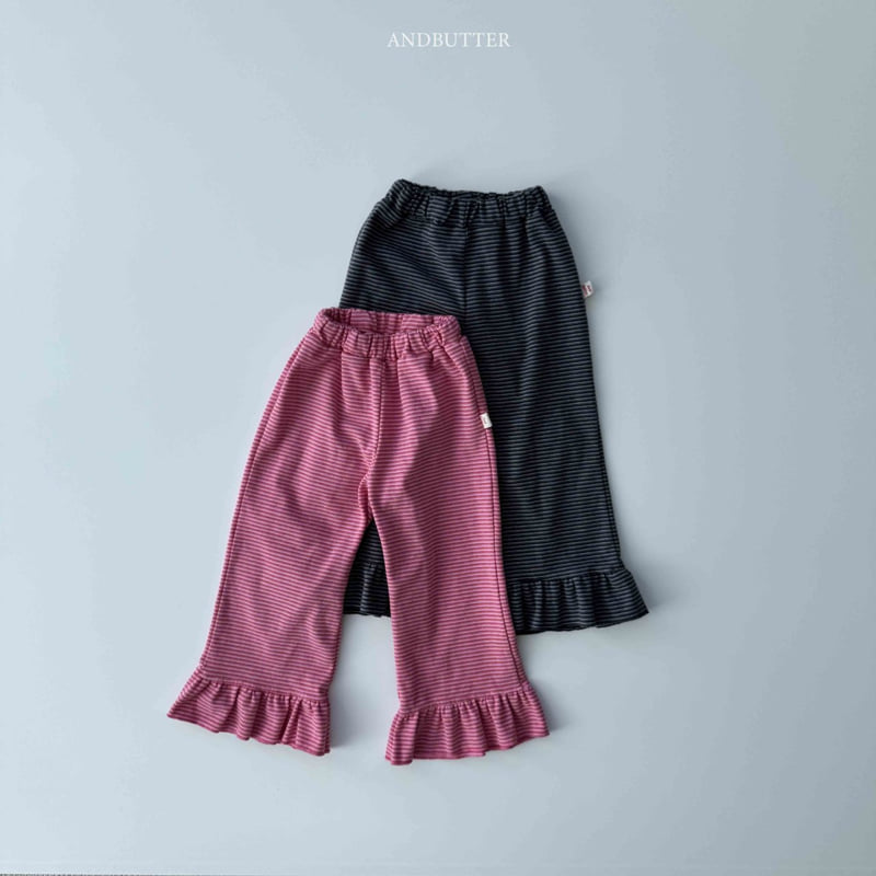 Andbutter - Korean Children Fashion - #fashionkids - Frill Bootcut Pants