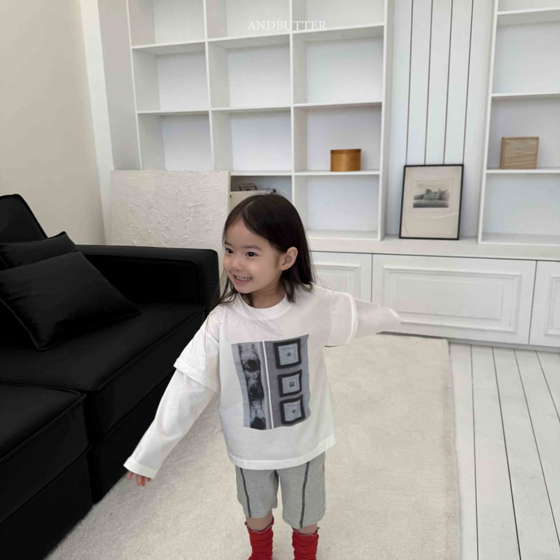 Andbutter - Korean Children Fashion - #kidsshorts - Puppy Layered Tee - 8