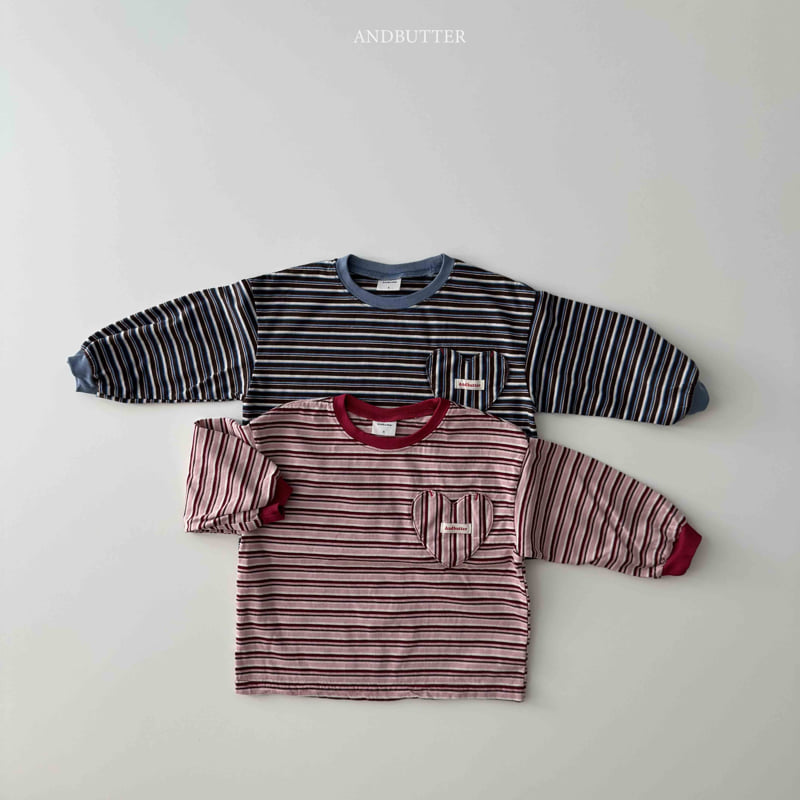 Andbutter - Korean Children Fashion - #kidsshorts - Cozy Heart Tee