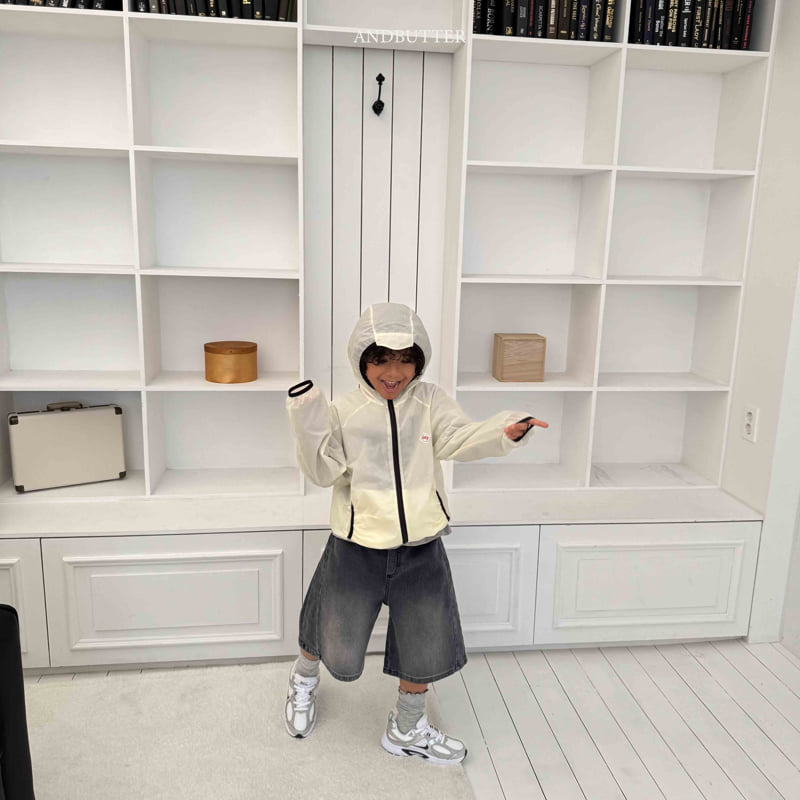 Andbutter - Korean Children Fashion - #kidsshorts - Line Bermuda Denim Shorts - 10