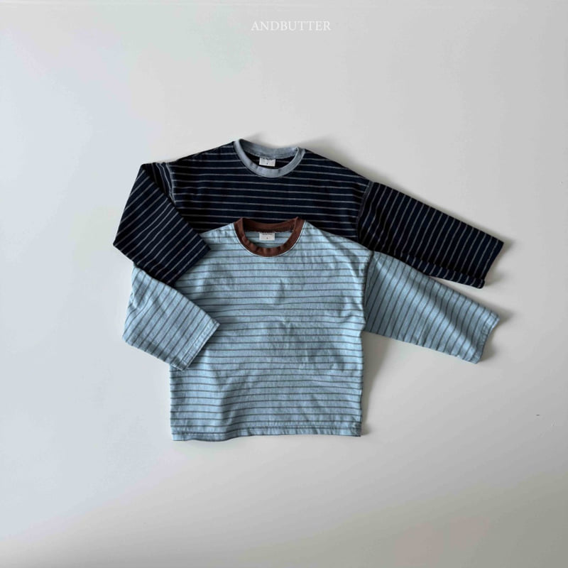 Andbutter - Korean Children Fashion - #kidzfashiontrend - Classic Striped Tee