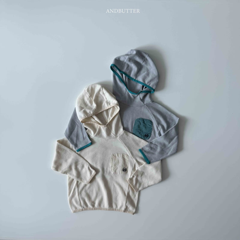 Andbutter - Korean Children Fashion - #littlefashionista - Runner Waffle Hoodie