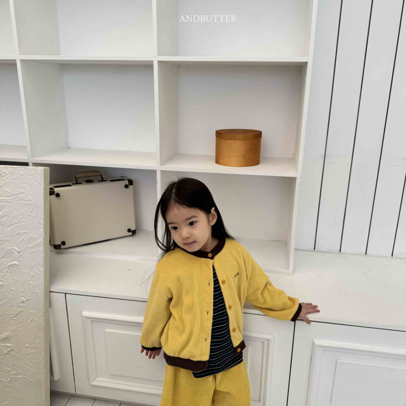 Andbutter - Korean Children Fashion - #Kfashion4kids - Two-Tone Terry Cardigan - 4