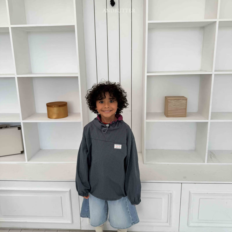 Andbutter - Korean Children Fashion - #littlefashionista - Old Check Anorak - 6