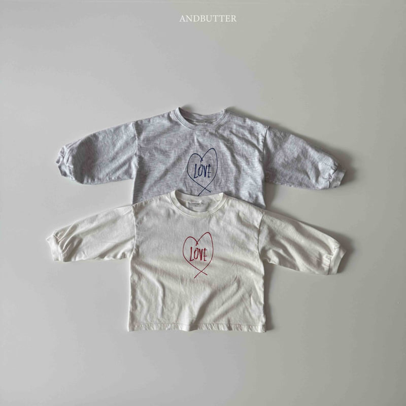 Andbutter - Korean Children Fashion - #littlefashionista - Drawing Love Tee