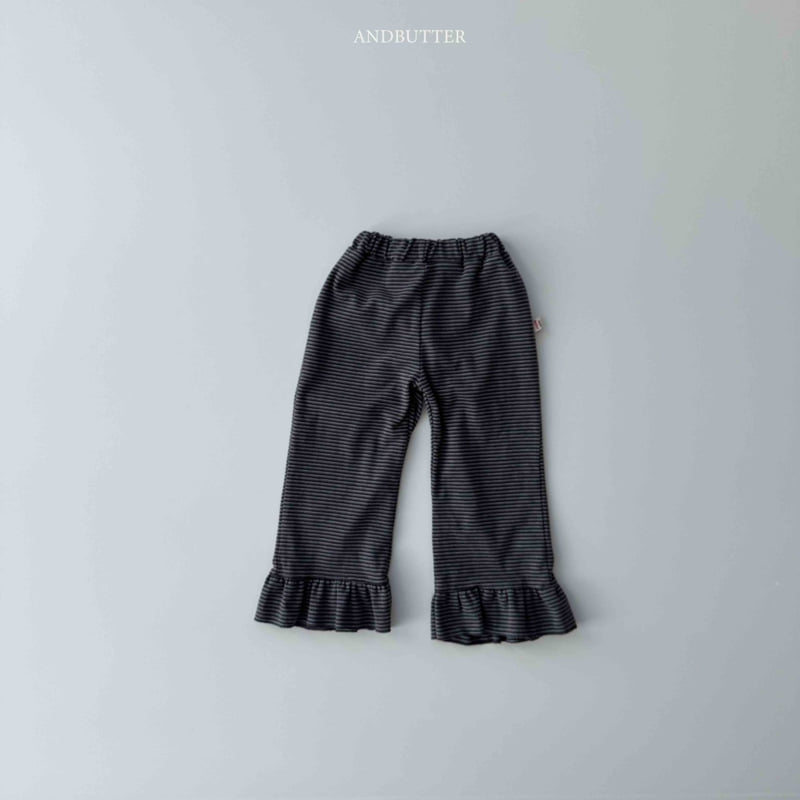 Andbutter - Korean Children Fashion - #littlefashionista - Frill Bootcut Pants - 6