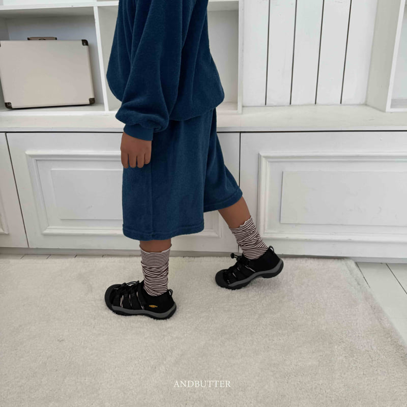 Andbutter - Korean Children Fashion - #Kfashion4kids - Soft Terry Bermuda Shorts - 4