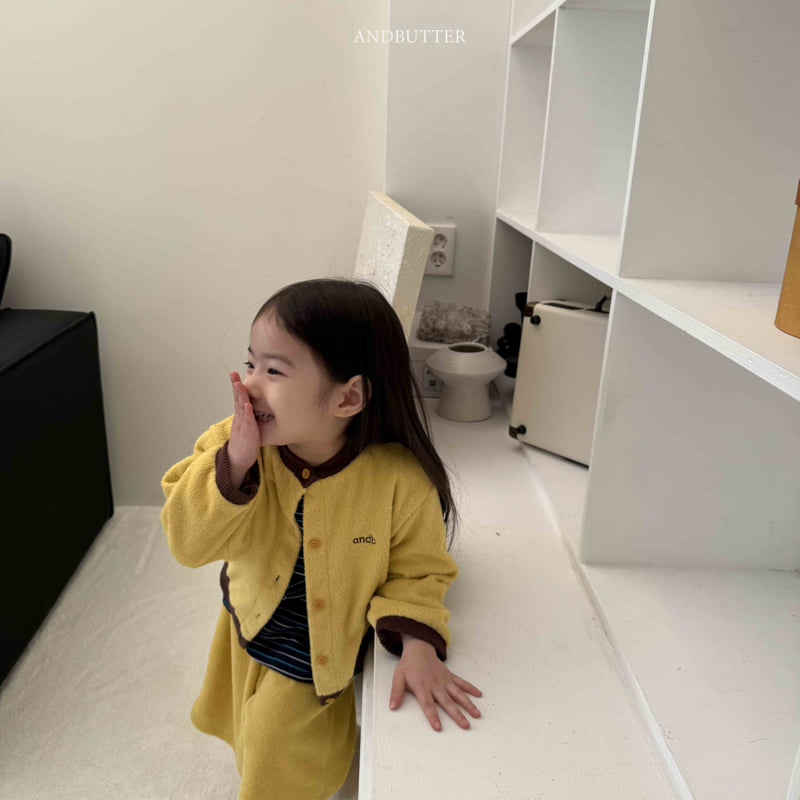 Andbutter - Korean Children Fashion - #minifashionista - Two-Tone Terry Cardigan - 6
