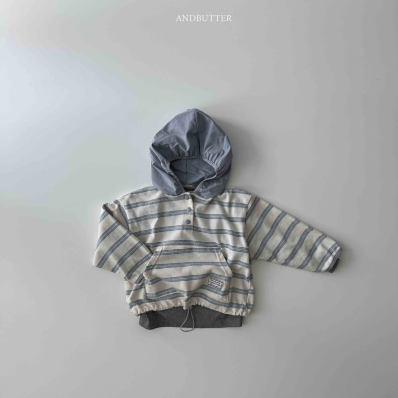 Andbutter - Korean Children Fashion - #prettylittlegirls - Today Striped Hoodie - 5