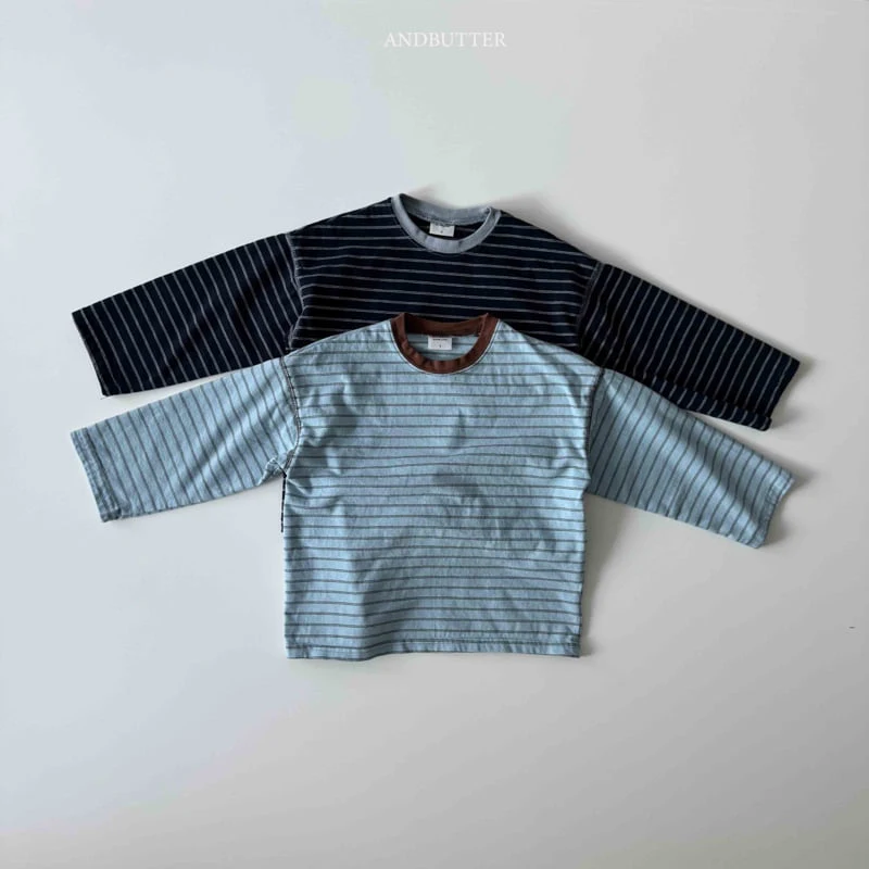 Andbutter - Korean Children Fashion - #prettylittlegirls - Classic Striped Tee - 6