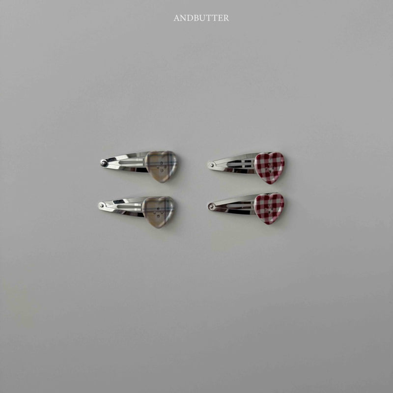 Andbutter - Korean Children Fashion - #prettylittlegirls - Check Button Hair Pin