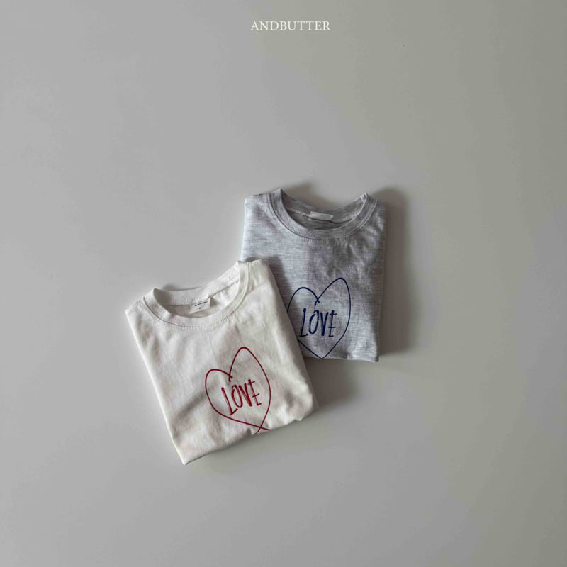 Andbutter - Korean Children Fashion - #minifashionista - Drawing Love Tee - 4