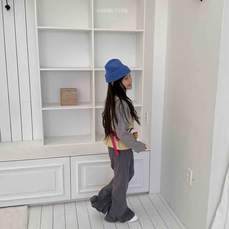 Andbutter - Korean Children Fashion - #prettylittlegirls - Frill Bootcut Pants - 9