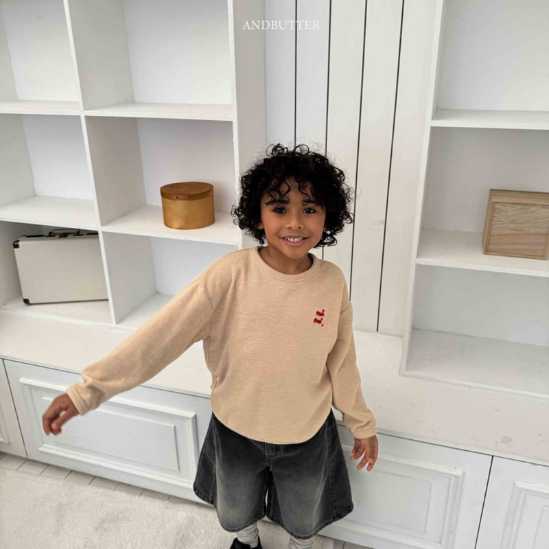 Andbutter - Korean Children Fashion - #todddlerfashion - Melona Ribbed Tee - 9