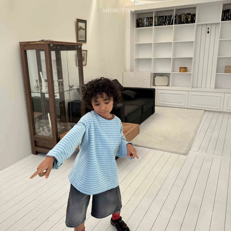 Andbutter - Korean Children Fashion - #toddlerclothing - Classic Striped Tee - 8