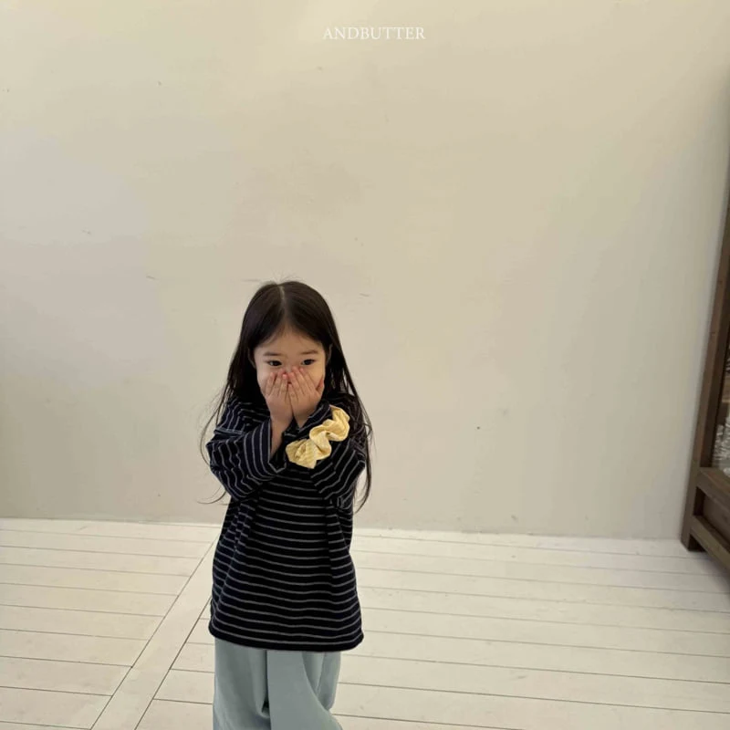 Andbutter - Korean Children Fashion - #todddlerfashion - Spring Striped Scrunchie - 4