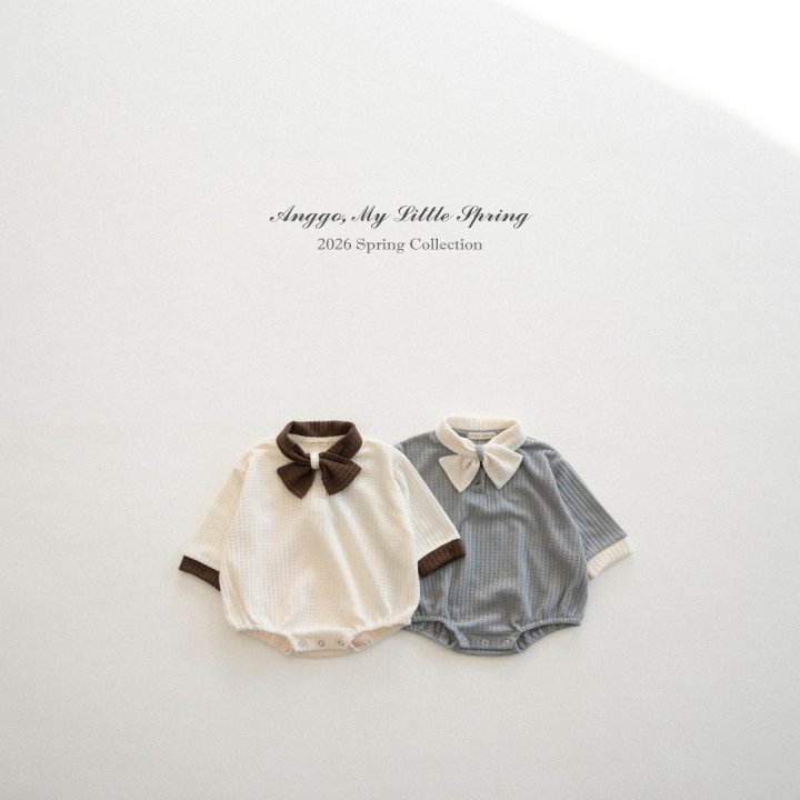 Anggo - Korean Baby Fashion - #babyoutfit - Bebe Cream Bun Romper - 12