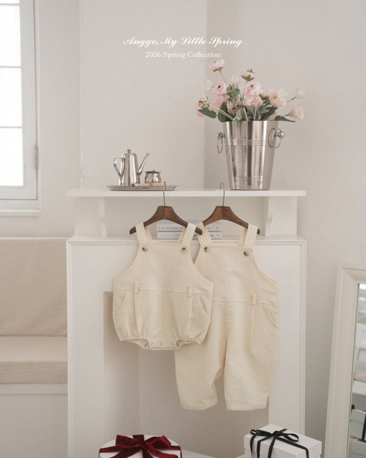 Anggo - Korean Baby Fashion - #onlinebabyboutique - Bebe Pine Overall Romper (Denim) - 4