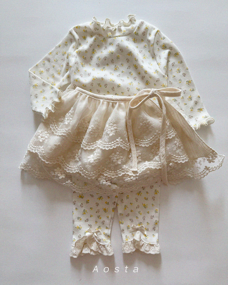 Aosta - Korean Baby Fashion - #babyboutique - Lace Muse Skirt - 6