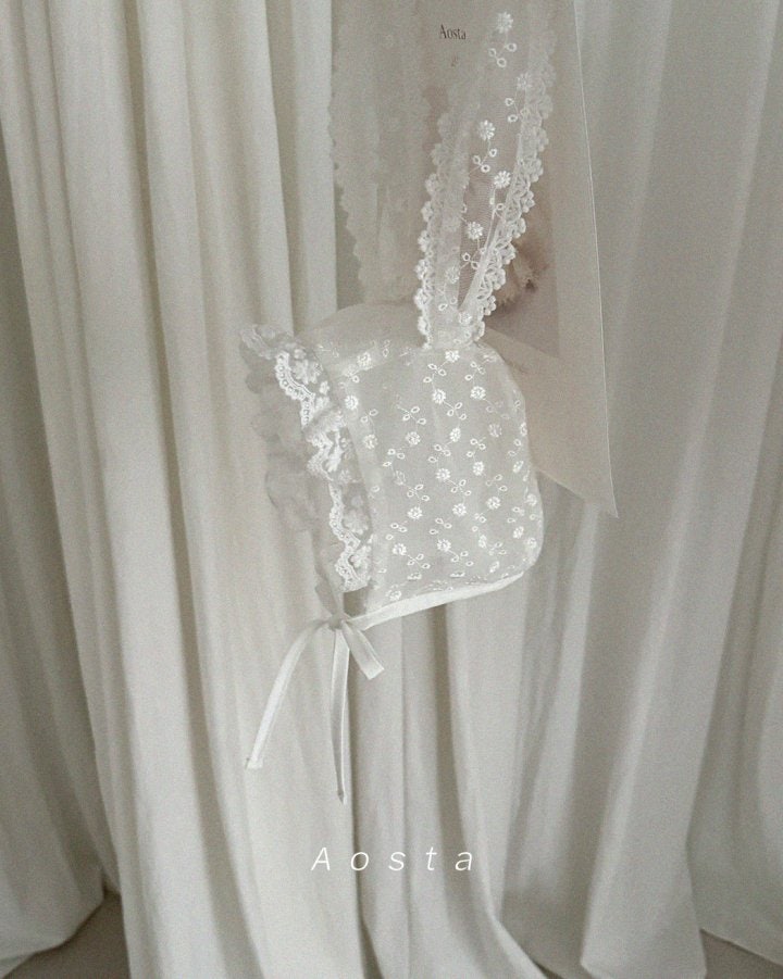Aosta - Korean Baby Fashion - #smilingbaby - Lace Rabbit Hat - 4