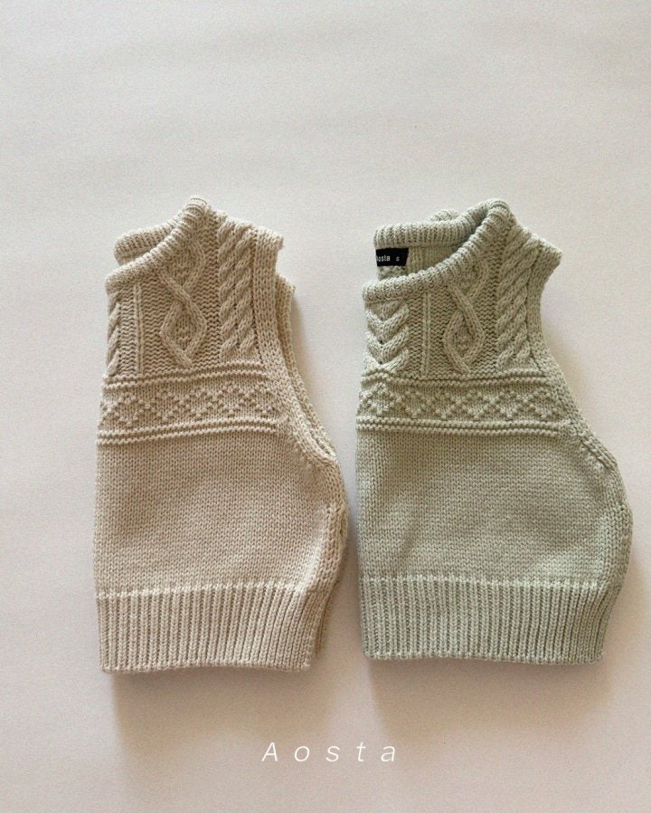 Aosta - Korean Baby Fashion - #babyboutique - Knit Vest