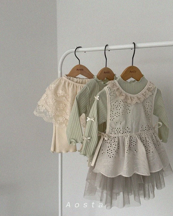 Aosta - Korean Baby Fashion - #babyboutiqueclothing - Lace Cotton Blouse - 11