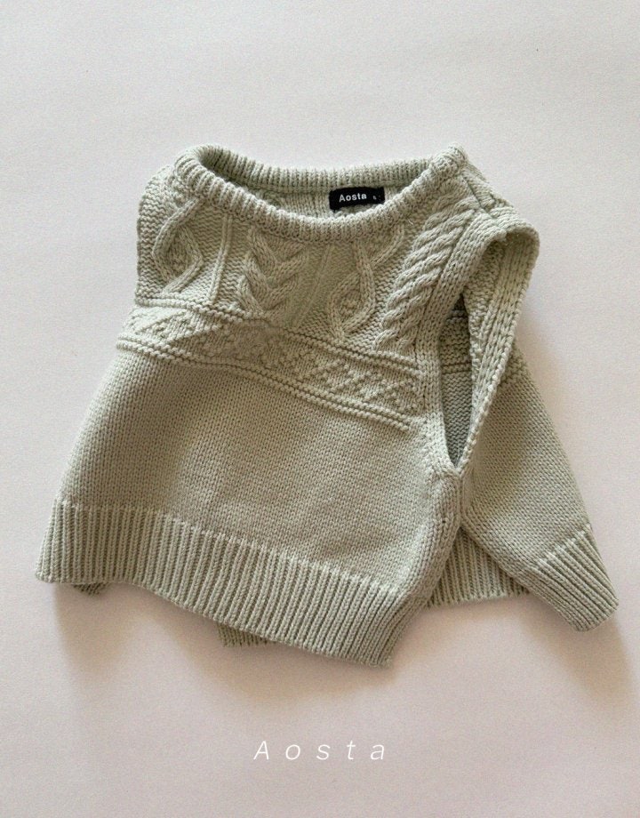 Aosta - Korean Baby Fashion - #babyboutiqueclothing - Knit Vest - 2