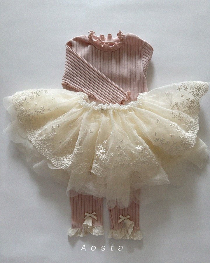 Aosta - Korean Baby Fashion - #babyclothing - Lace Tulle Skirt - 9