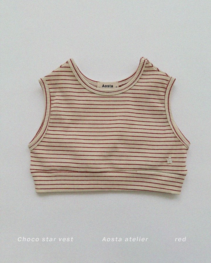 Aosta - Korean Baby Fashion - #babyfashion - Choco Star Vest - 8