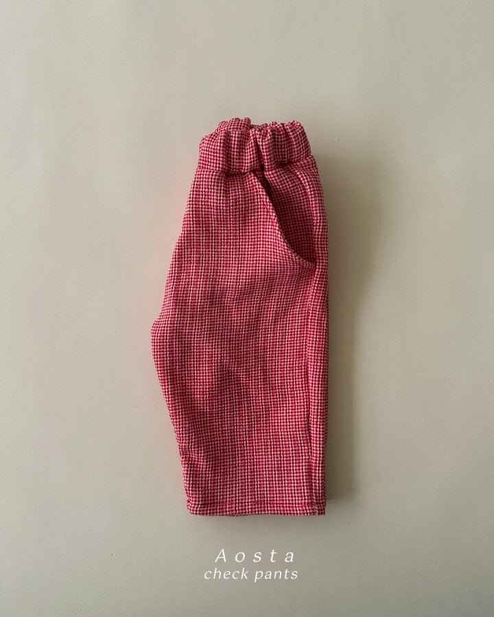Aosta - Korean Baby Fashion - #babyfashion - Check Pants - 6