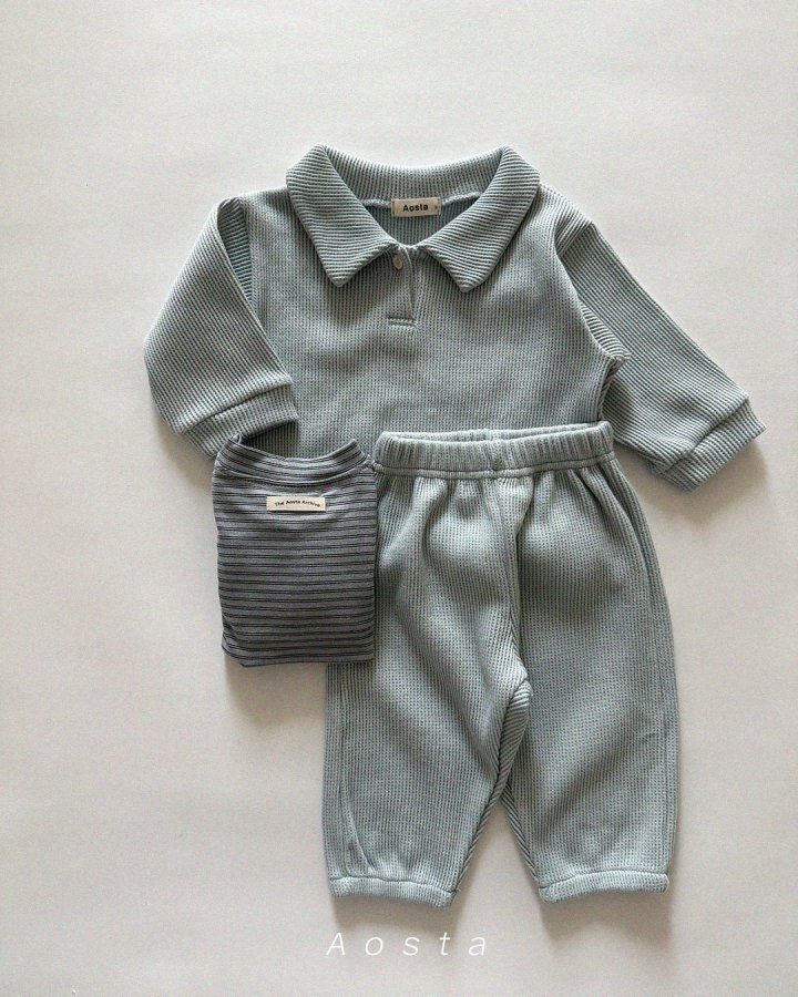Aosta - Korean Baby Fashion - #babyclothing - Waffle Pants - 4