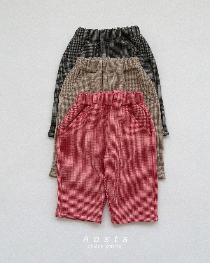Aosta - Korean Baby Fashion - #babyfever - Check Pants - 7