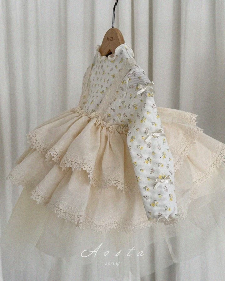 Aosta - Korean Baby Fashion - #babyfever - Camellia One-piece - 3