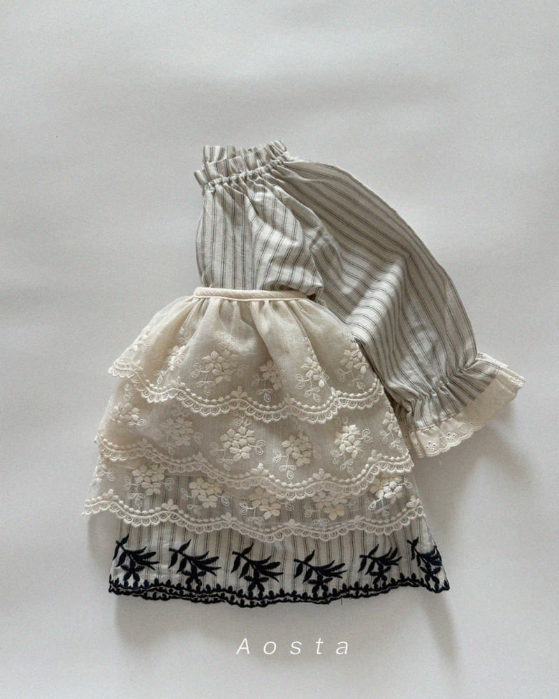 Aosta - Korean Baby Fashion - #babygirlfashion - Lace Muse Skirt - 11