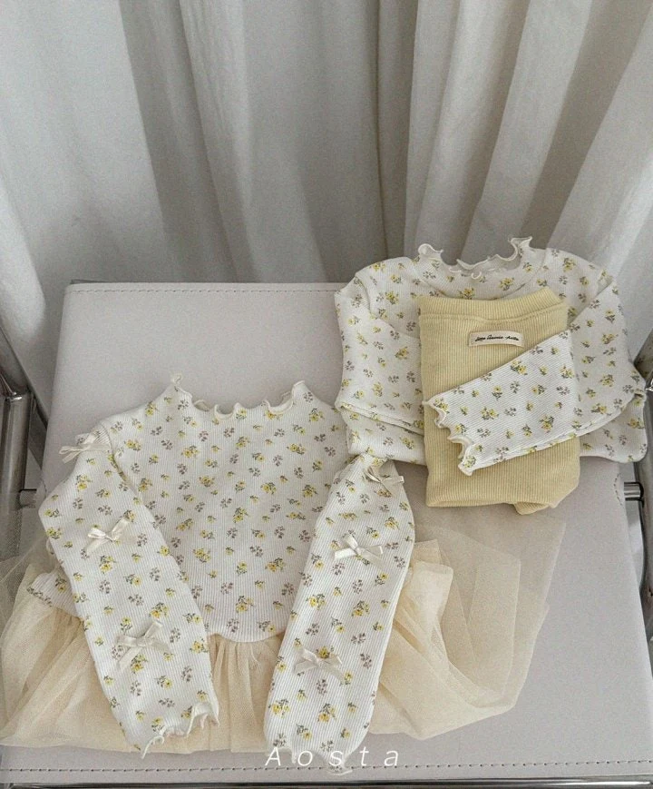 Aosta - Korean Baby Fashion - #babygirlfashion - Camellia Tee - 3