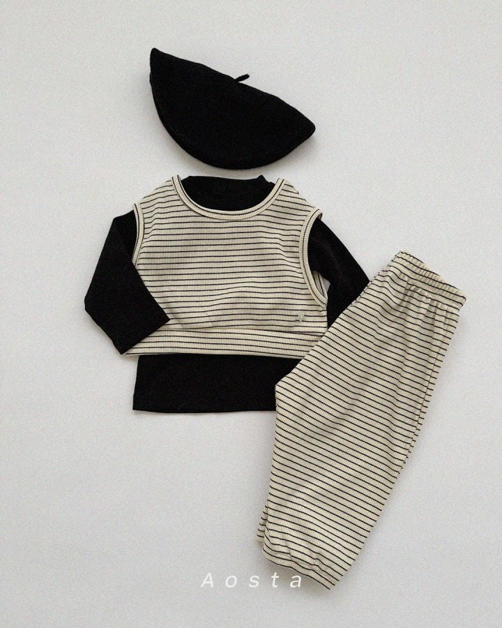 Aosta - Korean Baby Fashion - #babylifestyle - Choco Star Vest - 11