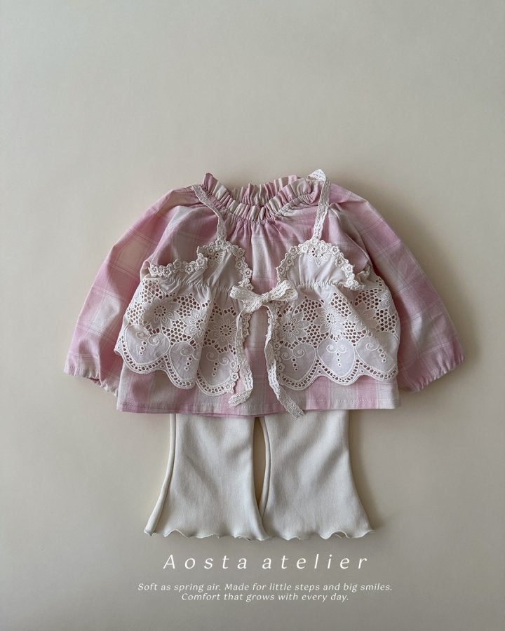Aosta - Korean Baby Fashion - #babylifestyle - Le Check Blouse - 3