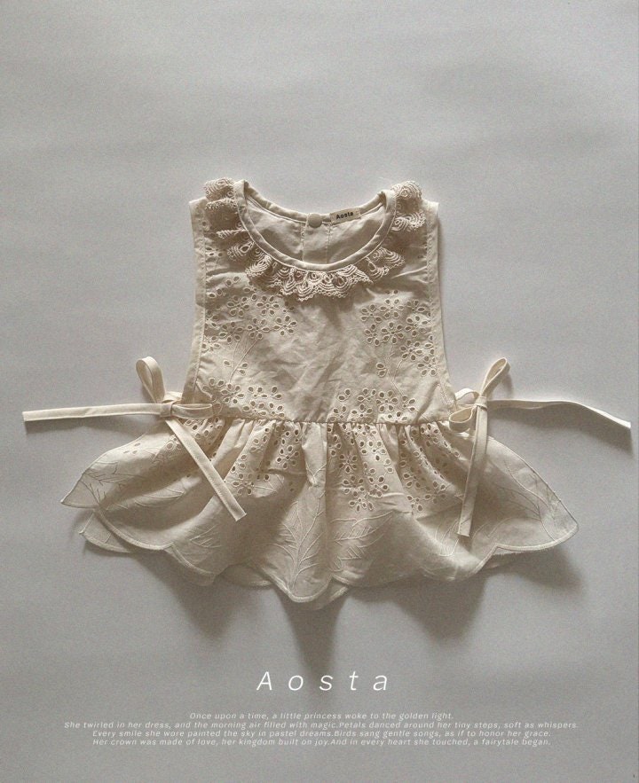 Aosta - Korean Baby Fashion - #babylifestyle - Lace Cotton Blouse