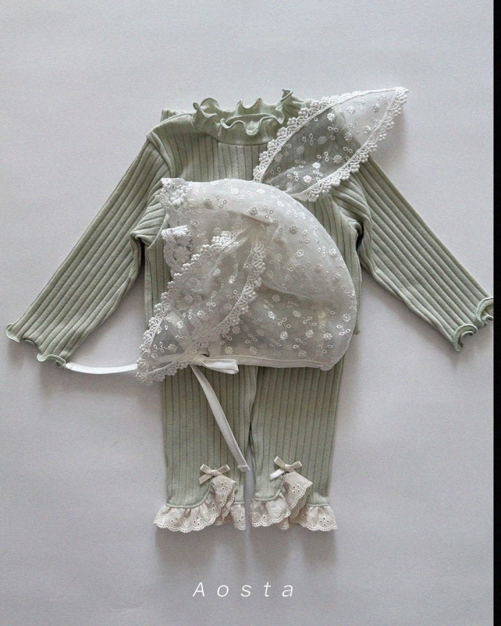 Aosta - Korean Baby Fashion - #babylifestyle - Lace Rabbit Hat - 10